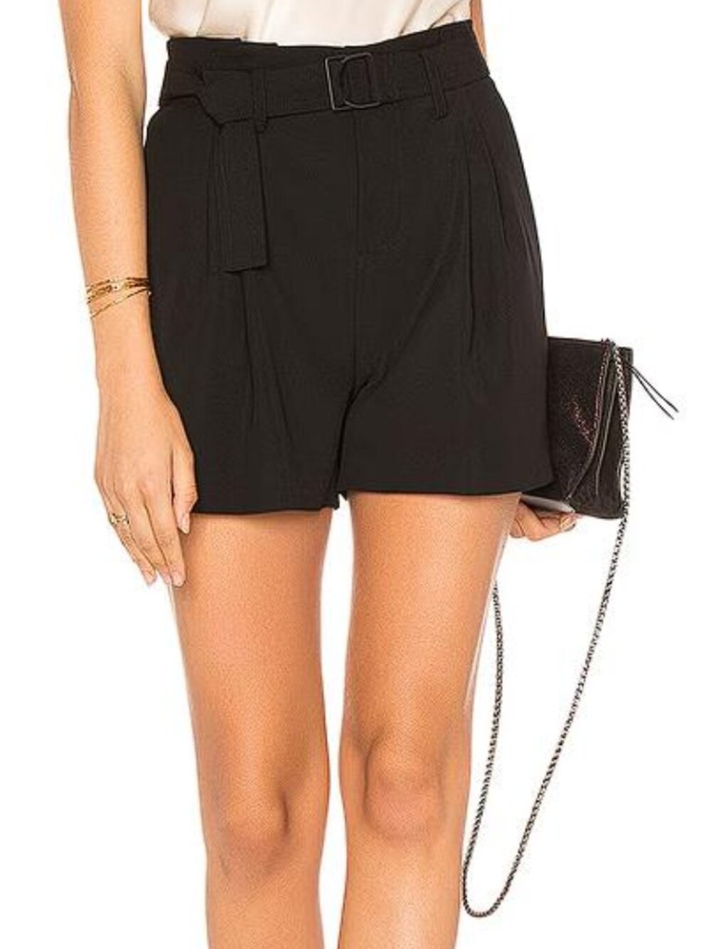 VINCE Women's Belted Short Size 2 In Black